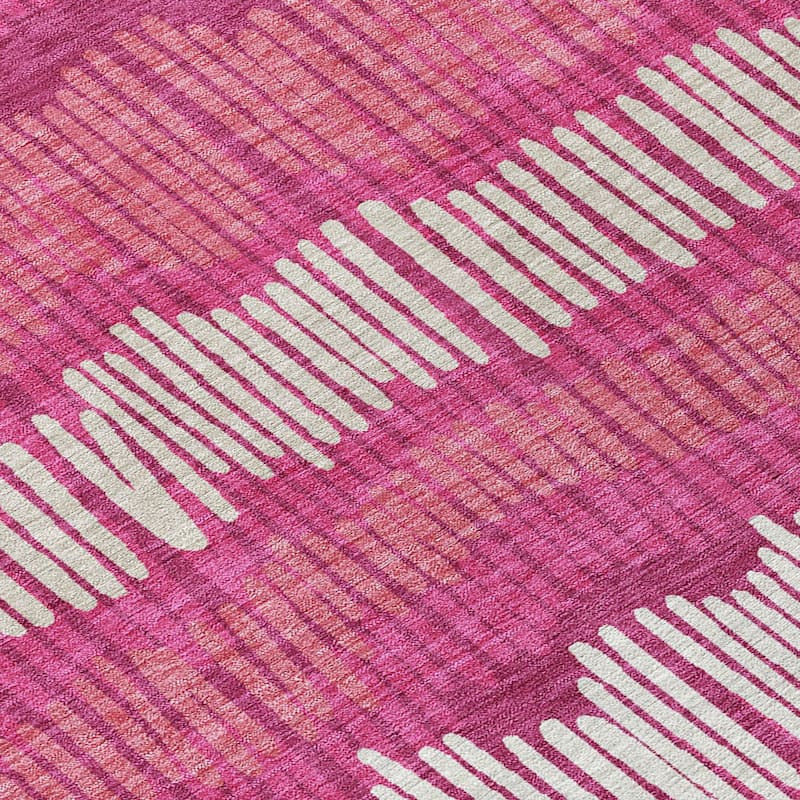 Machine Washable Indoor/ Outdoor Chantille Abstract Stripe Rug