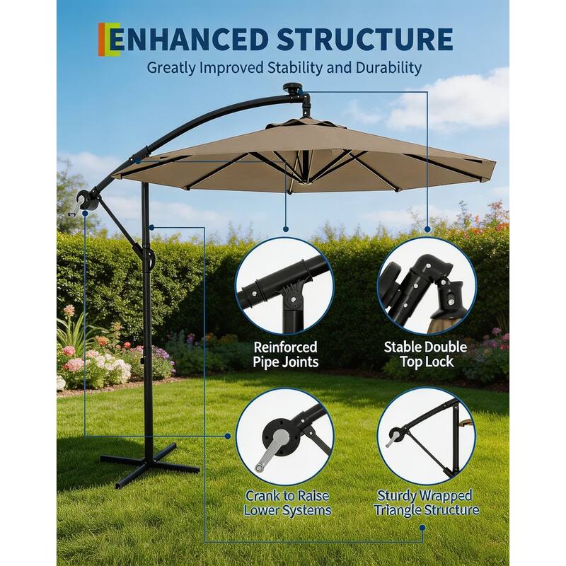 Cantilever Umbrella, with 360° Rotating