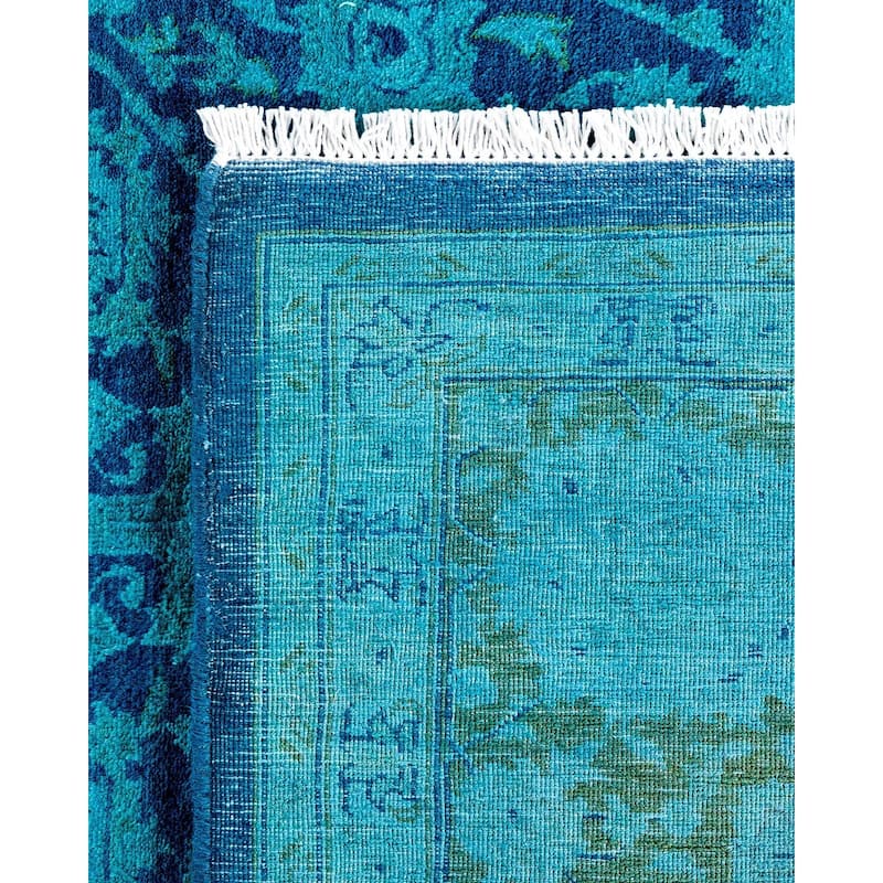 Fine Vibrance One-of-a-Kind Hand-Knotted Area Rug - Blue, 6' 2" x 9' 2" - 6' 2" x 9' 2"