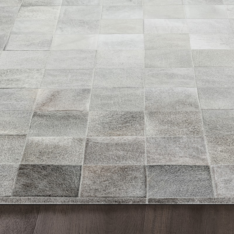 Ben Soleimani South American Cowhide Tile Hand Woven Rug