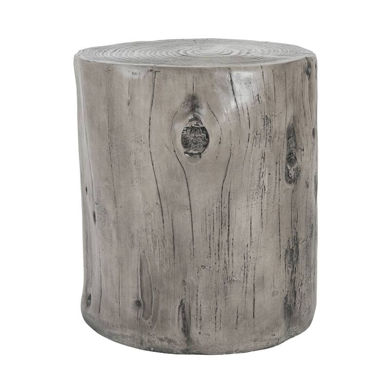 Christopher Knight Home - Terra Rustic Tree-Stump MGO Side Table in Gray Wood Grain - 14.57"W x 13.58"D x 16.93" H