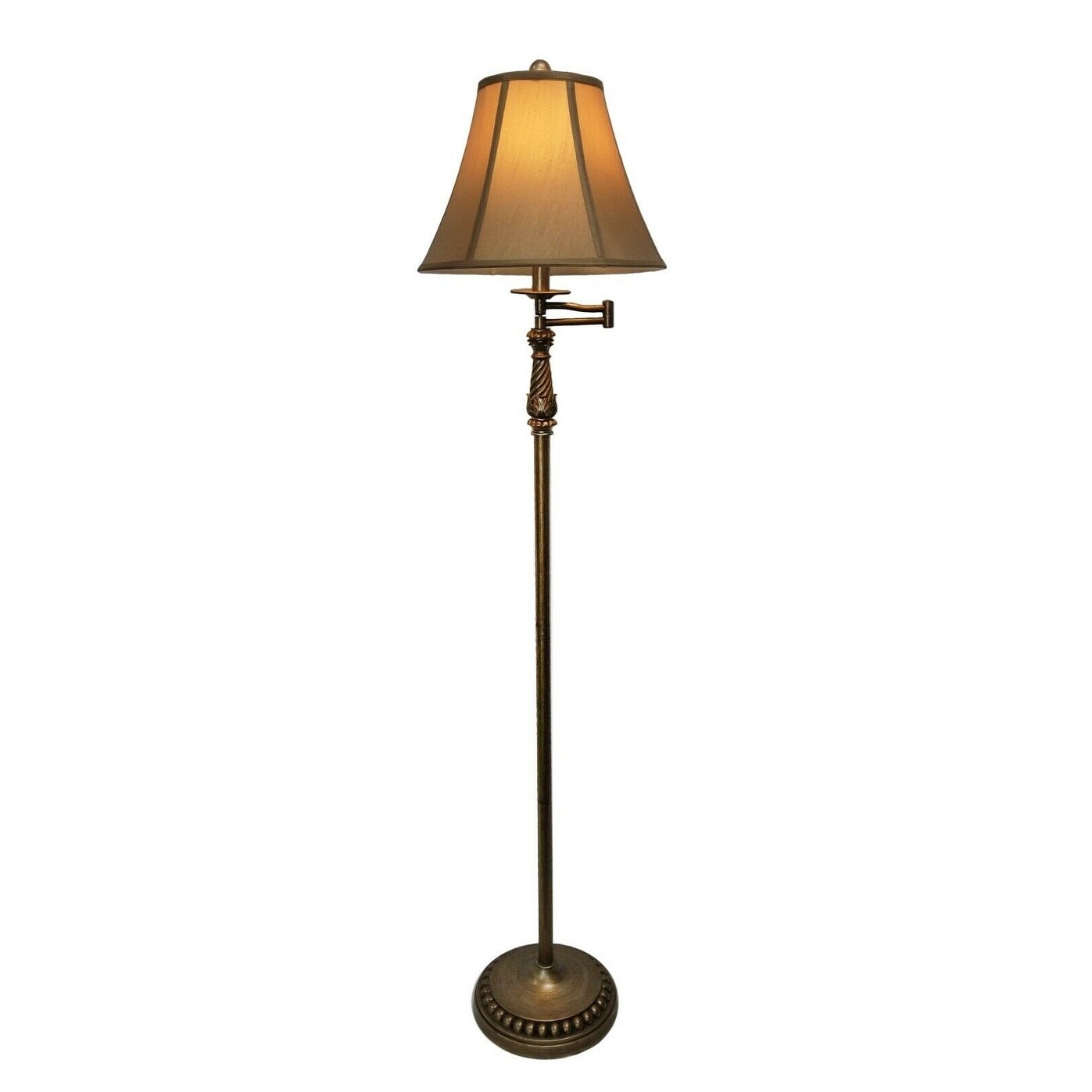 Polished brass swing arm floor lamp on sale