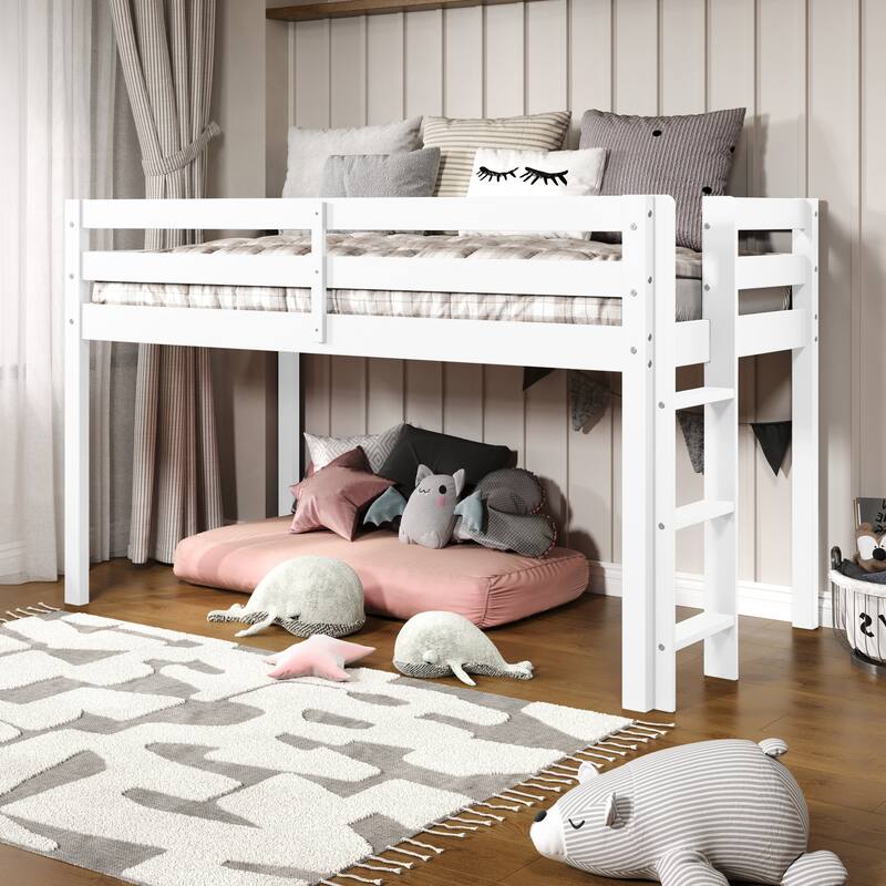Taylor & Olive Trillium Low Loft Twin Bed with End Ladder