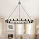 The Gray Barn Liam 48-inch Round Wagon Wheel 24-light Chandelier