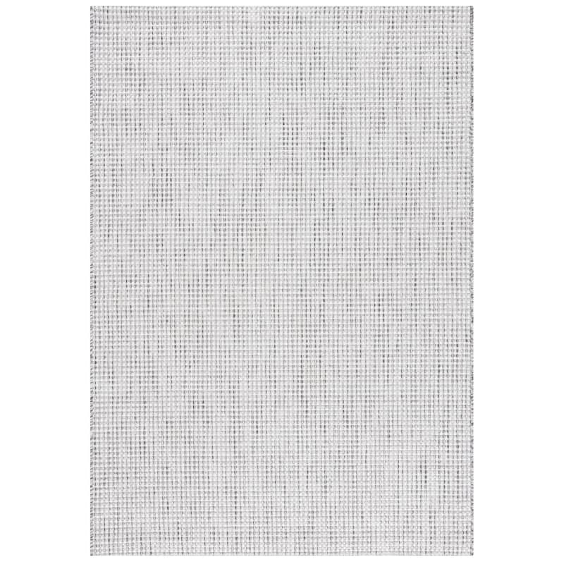 SAFAVIEH Courtyard Jessy Casual Waterproof Patio Backyard Rug - 5'3" x 7'7" - Ivory/Dark Grey