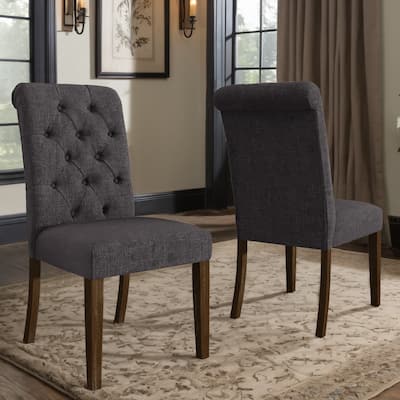 Krakova Tufted Rolled Back Parsons Chairs (Set of 2) - Chair