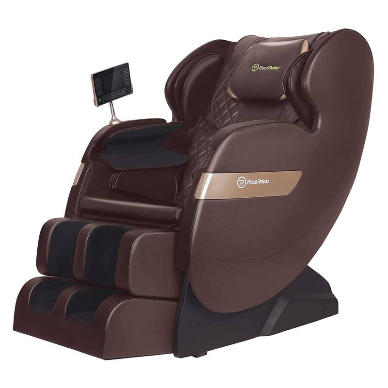 Ukuowu Favor-03 Plus ADV heated Full Body Massage Chair with LCD Screen,Dual-core S Track,APP Control, Zero Gravity Shiatsu - Brown