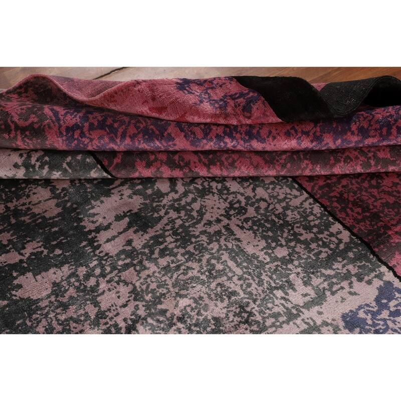 Contemporary Abstract Area Rug Handmade Modern Wool Carpet - 6'10" X 9'10"