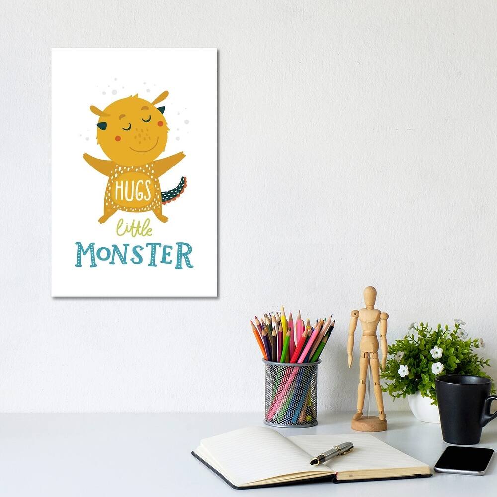 iCanvas "Little Monsters Orange" by Pixy Paper Canvas Print