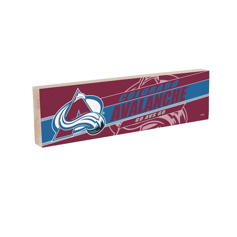 Colorado Avalanche Wooden Tabletop Mantel Shelf Sign