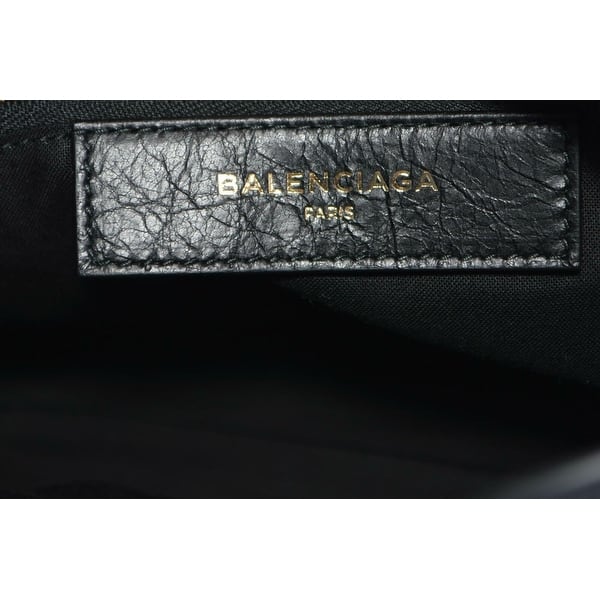 Shop Balenciaga Small Colorblock Blue Crinkle Leather Arena City