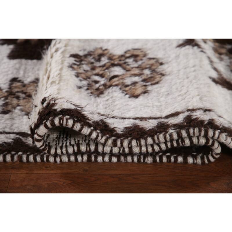 Anatolian Turkish Runner Rug Handmade Tribal Beige Wool Carpet - 3'2"x 12'3"