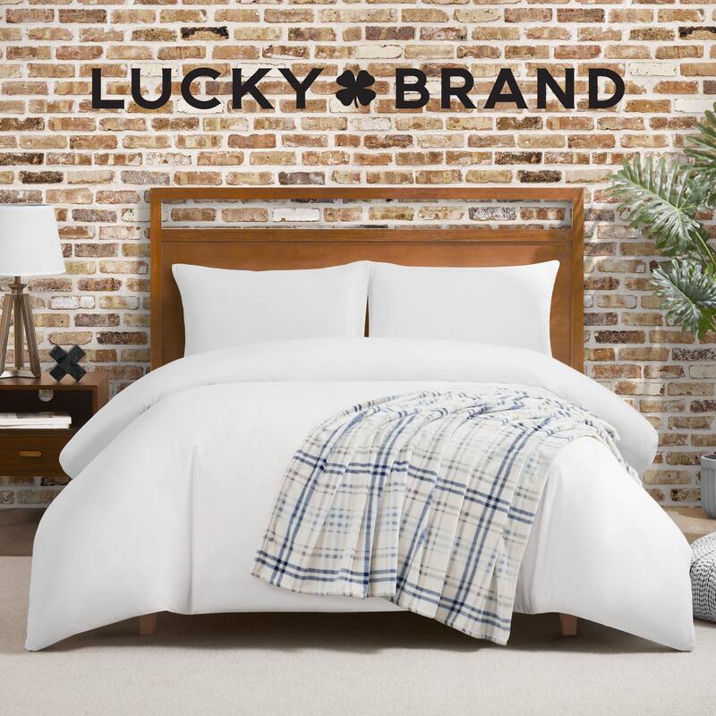 Lucky Brand Camper Plaid Throws Plush 50" x 70" Throw Blanket