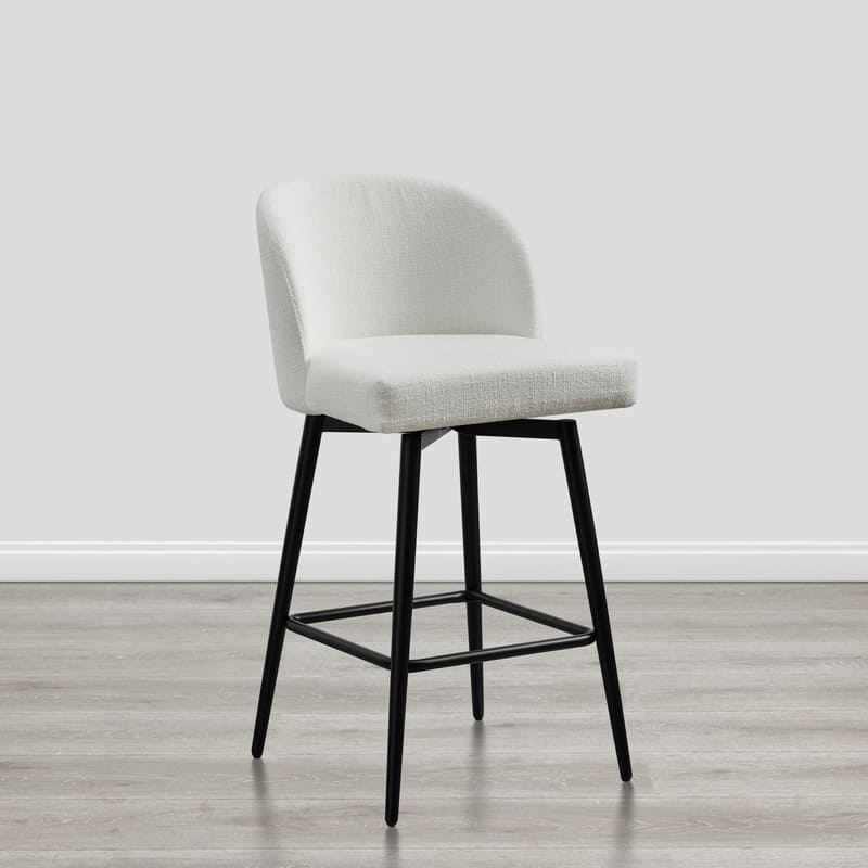 Charlotte Counter Height Swivel Barstool with Metal Legs Set