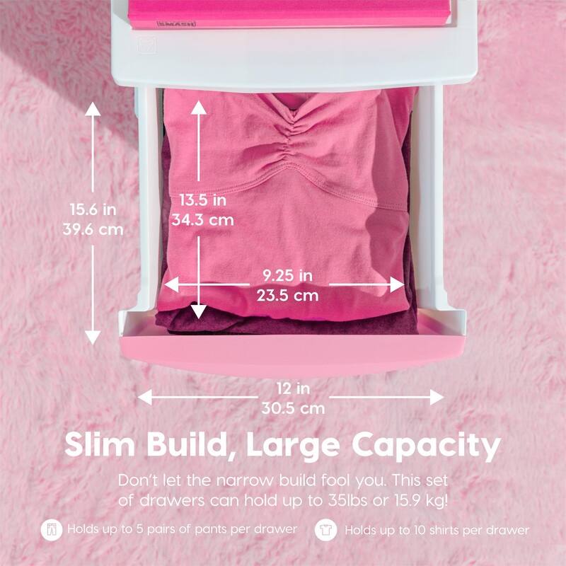 4 Slim Drawer Storage