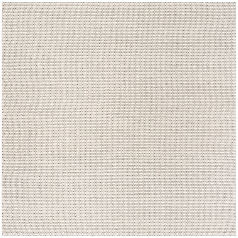 SAFAVIEH Handmade Natura Refiqe Wool Rug - 6' Square - Silver/Ivory - Square
