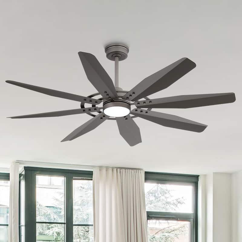 MLiAN 60/72 inch 8 Blades Indoor LED Ceiling Fan with Remote control