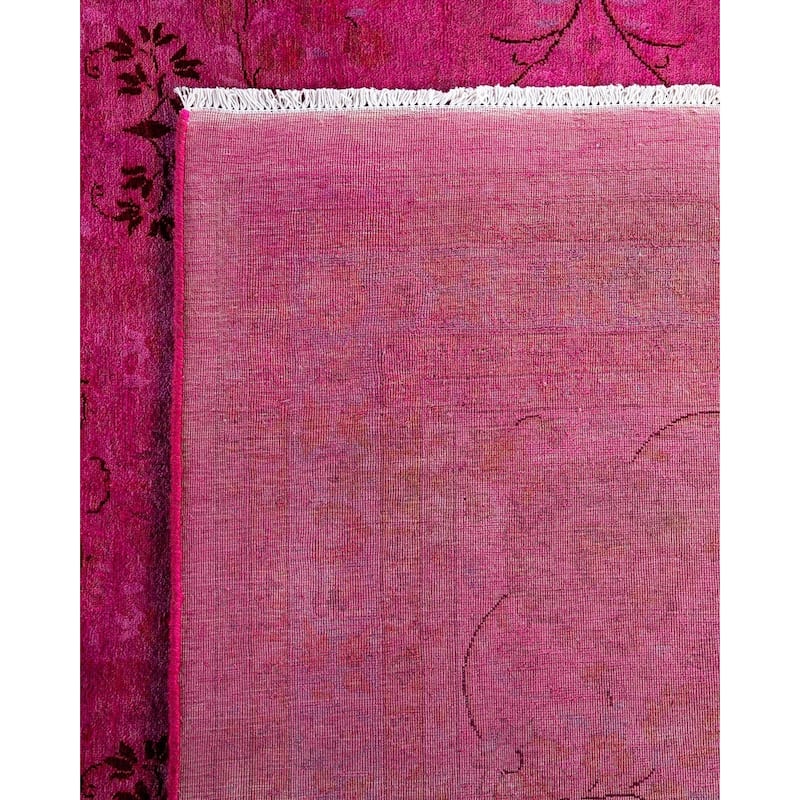 Overdyed, One-of-a-Kind Hand-Knotted Area Rug - Pink - 10' 1" x 17' 6"