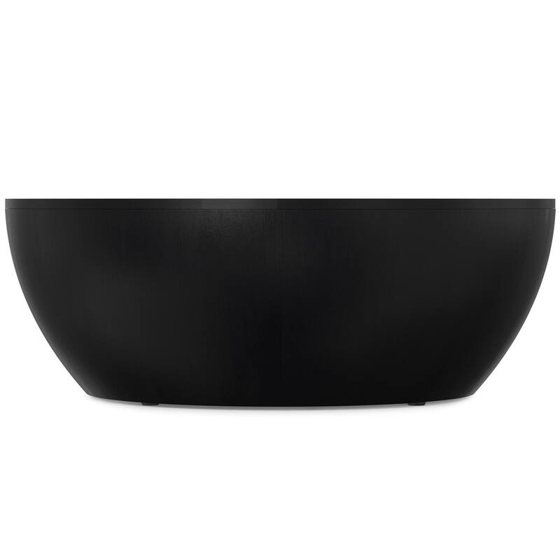 WYNDENHALL Keystone 34 inch Wide Solid Mango Modern Industrial Drum Coffee Table & Assembled