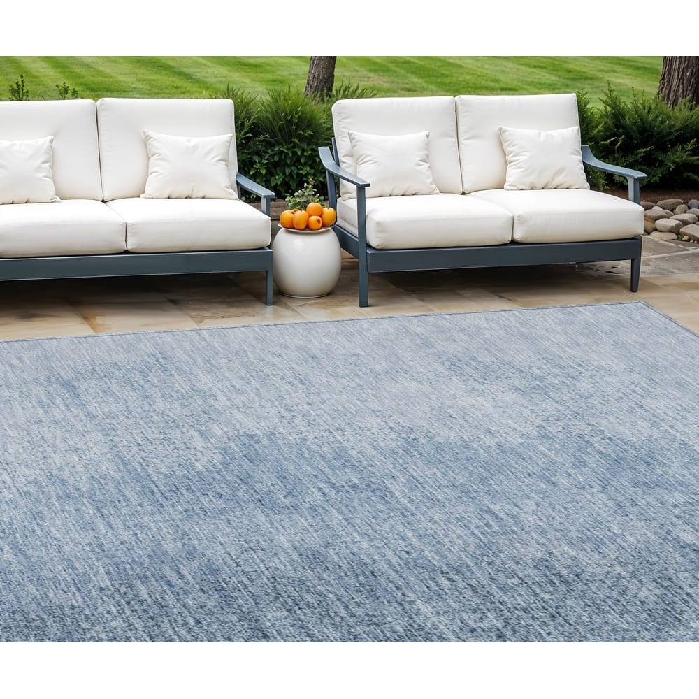 HomeRoots Abstract Transitional Rectangle Outdoor Rug