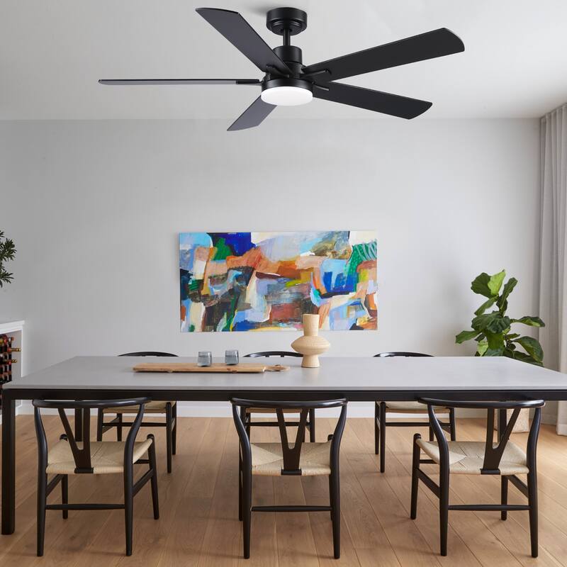 Modern Ceiling Fan Light with Lighting and Remote Control, Adjustable Fan Speed for Bedroom and Living Room