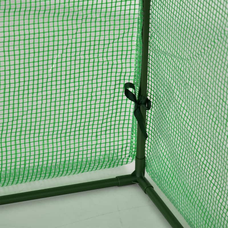 Outsunny 10' x 3' x 2.5' Mini Greenhouse, Portable Tunnel Greenhouse with Roll-Up Zippered Doors, UV Waterproof Cover