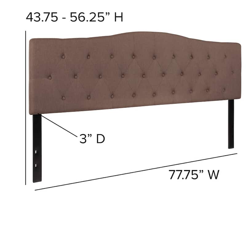 Arched Button Tufted Upholstered Headboard