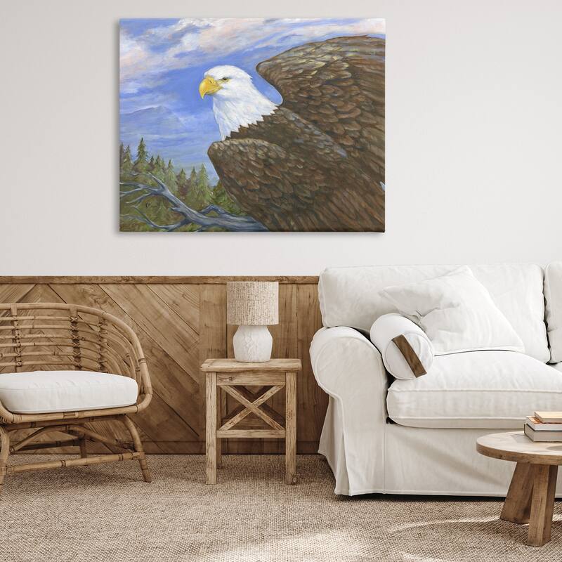 Stupell Eagle Overlook from Tree Top Canvas Wall Art Design By Paul Brent