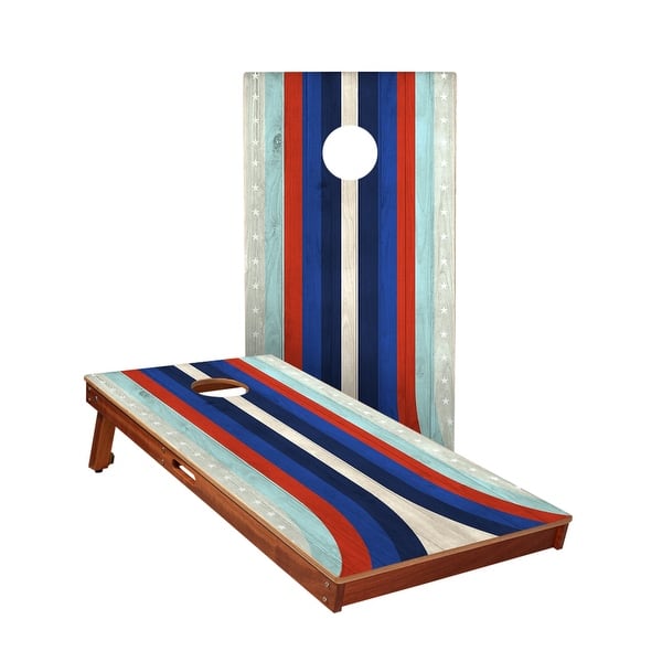 slide 2 of 5, American Moto Curved All-Weather Cornhole Boards NO Bags - Add Board Lights