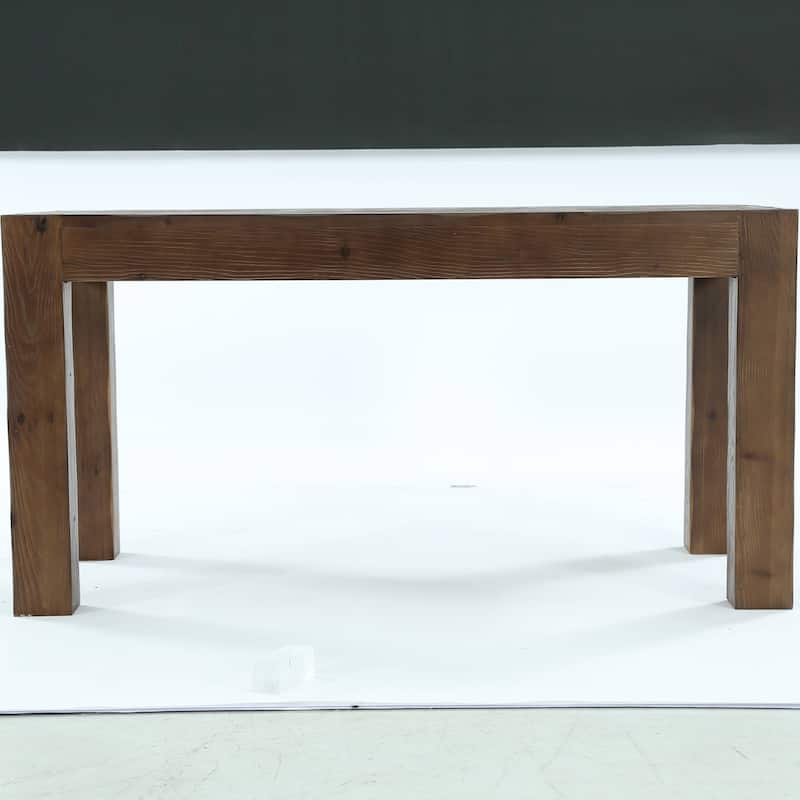 63-Inch Solid Wood Computer Desk, Large Executive Desk for Home Office