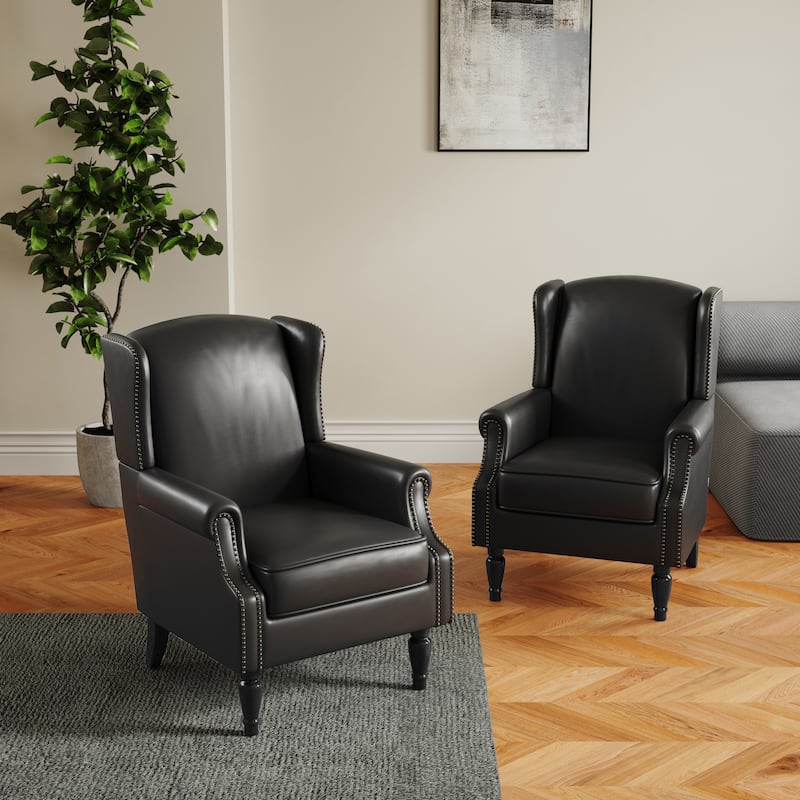 Set of 2 Patterned Upholstered Accent Chair for Living Room