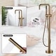 preview thumbnail 33 of 34, WOWOW Floor Mount Single-Handle Freestanding Tub Faucet