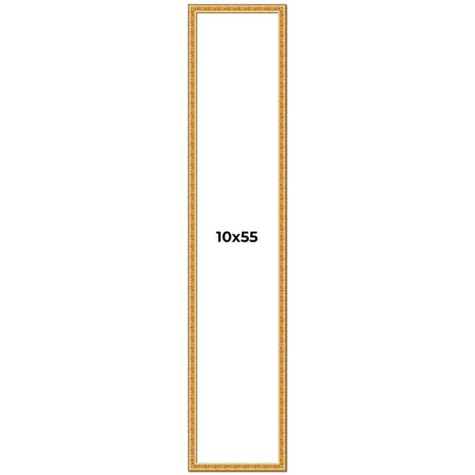 10x55 Frame Gold Real Wood Picture Frame Width 1 inches | Interior