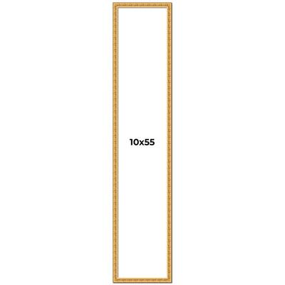 10x55 Frame Gold Real Wood Picture Frame Width 1 inches | Interior