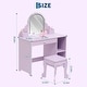 preview thumbnail 11 of 22, Kids Vanity Desk with Mirror and Lights