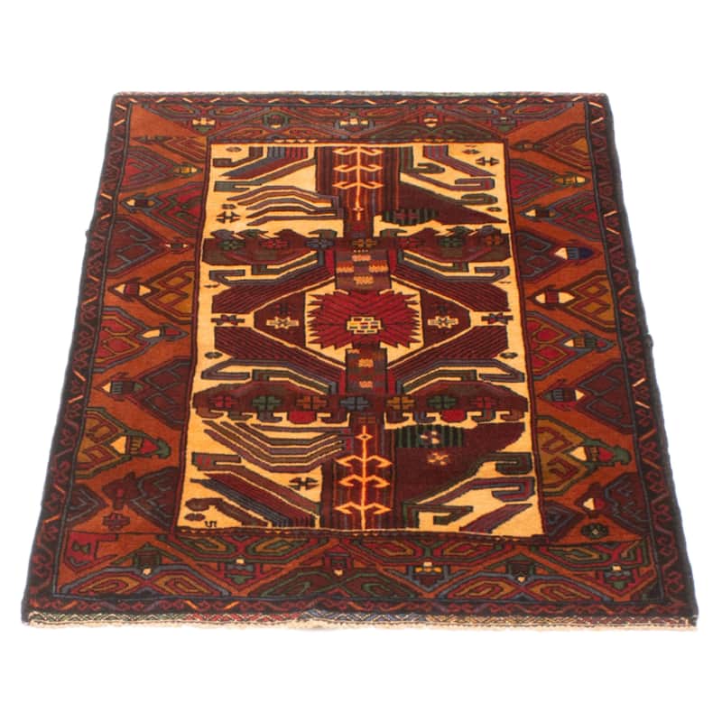 Teimani Red Rug 2'9" x 4'5" - 2'9 x 4'5