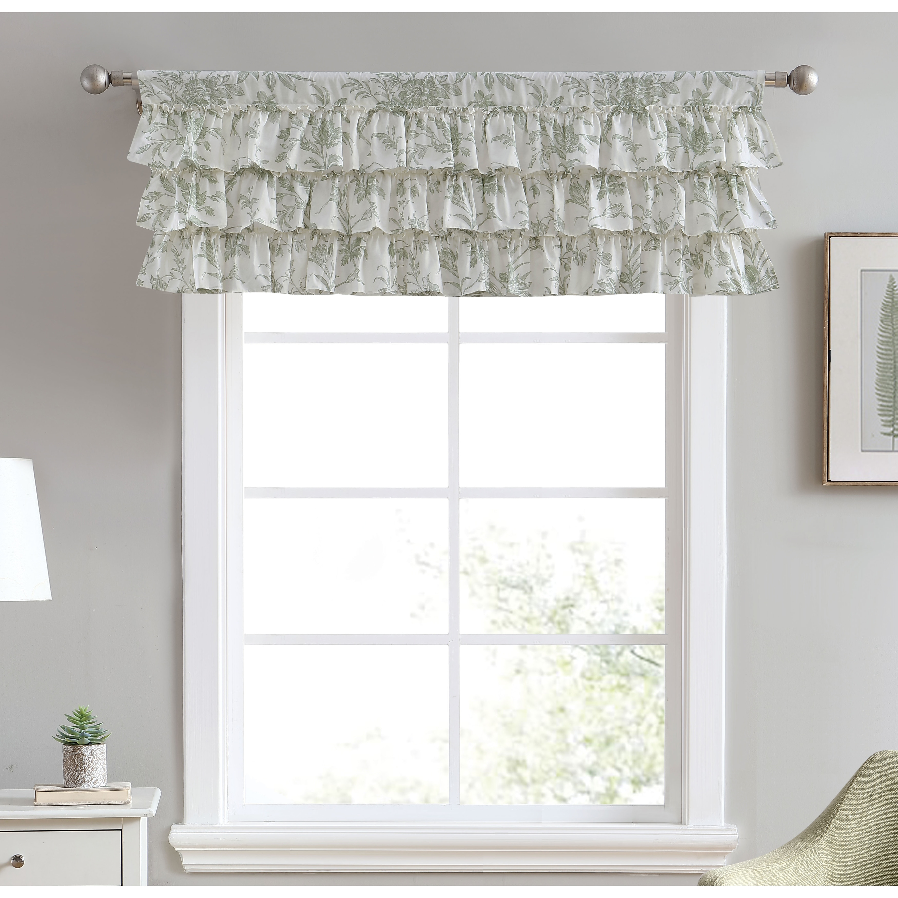 Laura Ashley Natalie Cotton Green Window Valance 50 X 18 Overstock 31985573 Curtains can differ in length and width depending on the size of your window and the look you wish to achieve. laura ashley natalie cotton green window valance 50 x 18