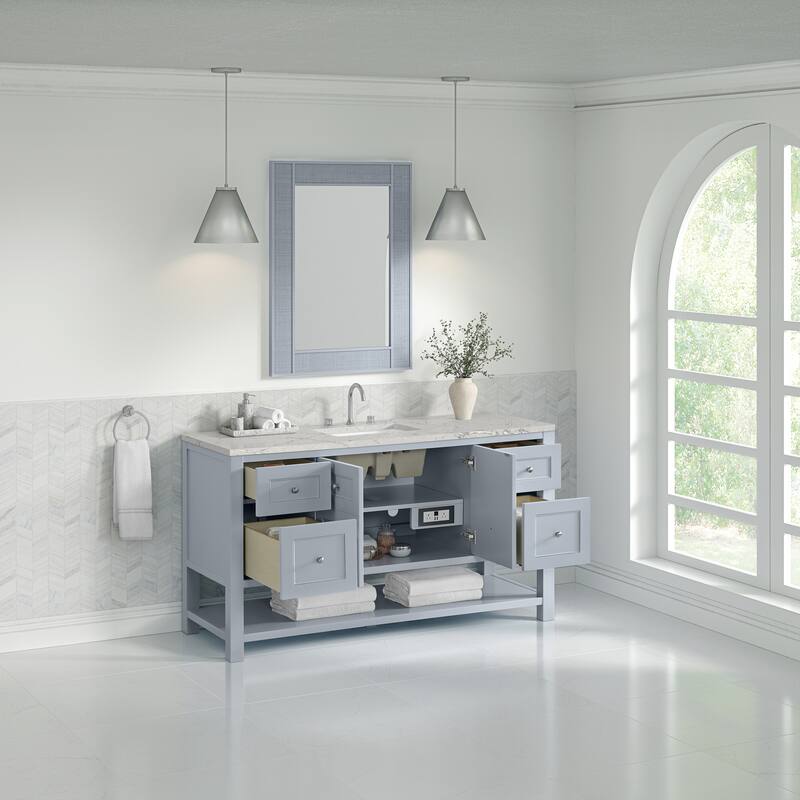 Breckenridge 60" Single Vanity, Serenity Blue