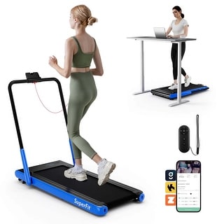 Superfit 3-in-1 Folding Treadmill with Smart Apps Remote Control LED - See Details