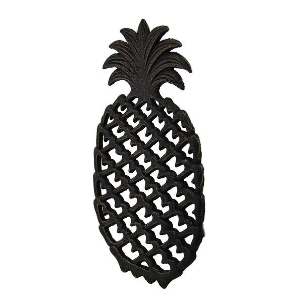 Shop 2 Piece Antique Bronze Finish Tropical Pineapple Cast Iron