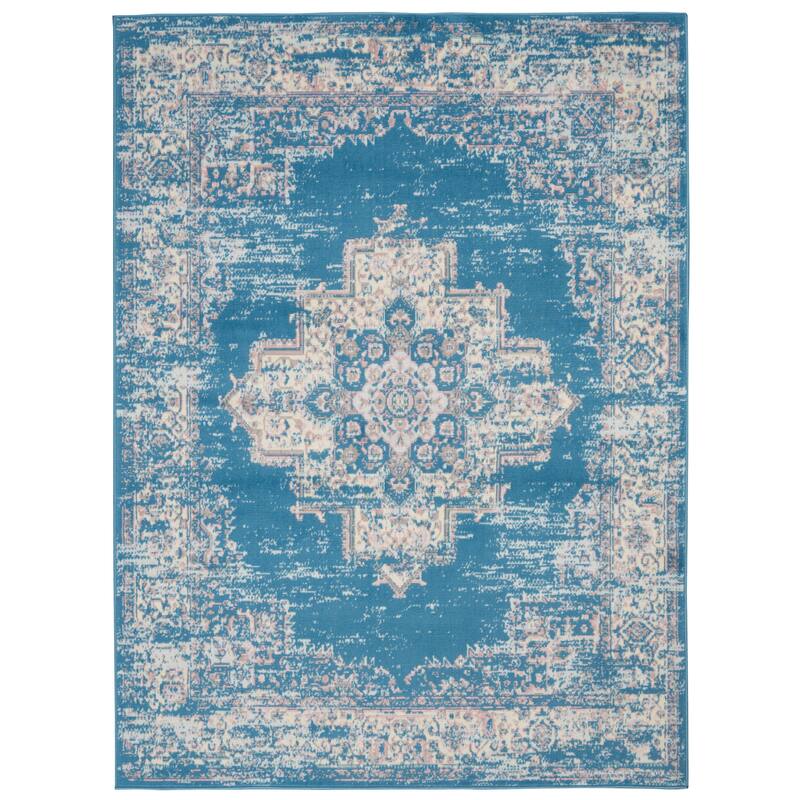 Nourison Grafix Distressed Vintage Medallion Area Rug