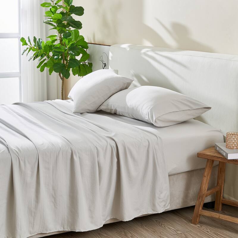 Patina Vie Maison Pre-Washed Microfiber Ultra-Soft Solid Bed Sheet Set