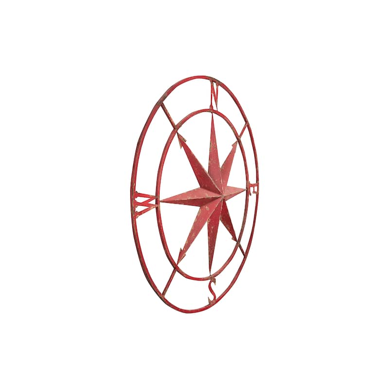 Small Decorative Metal Compass Wall Décor