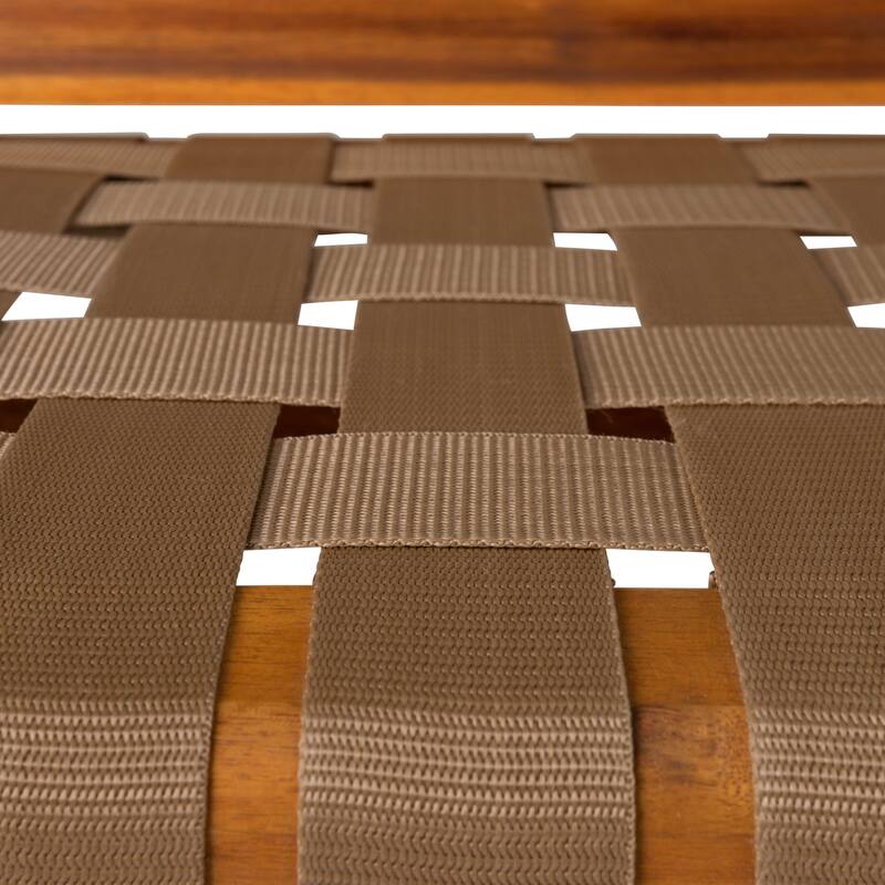 Sava Indoor-Outdoor Folding Chair in Brown Webbing