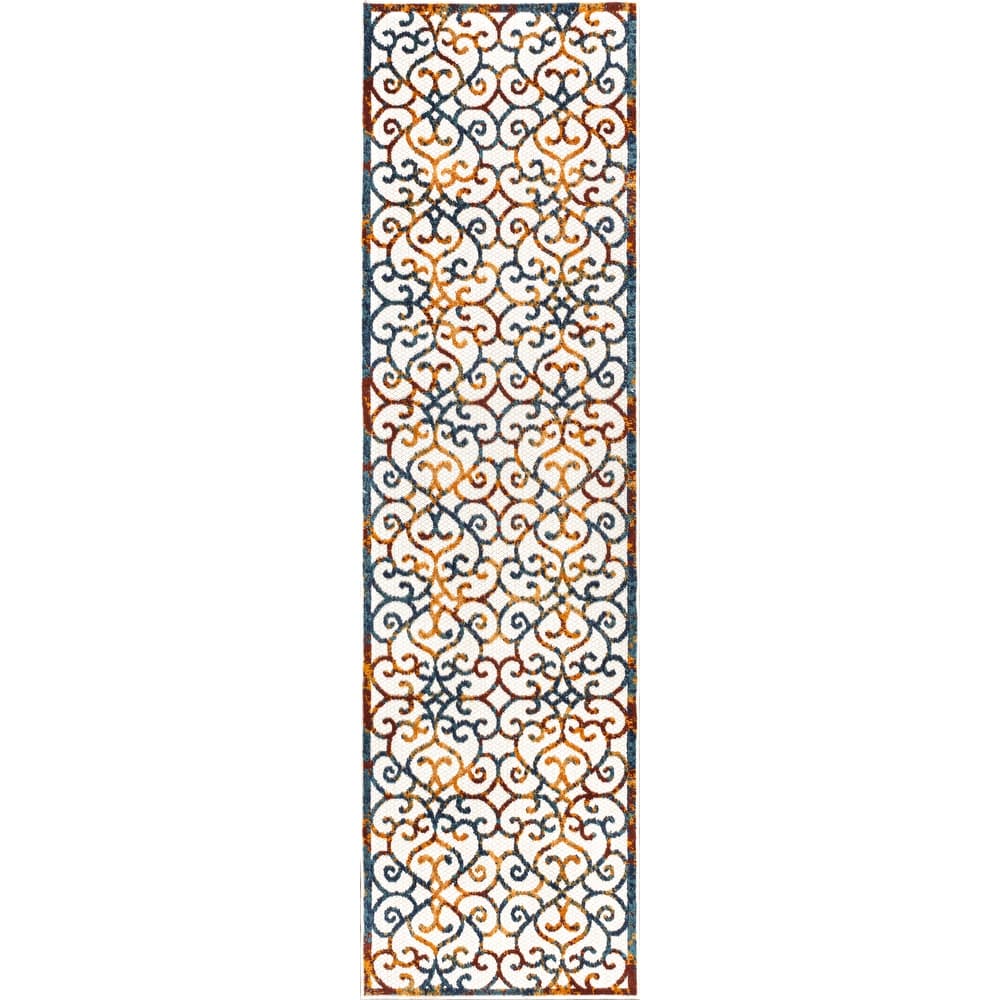 JONATHAN Y Cetara Scroll Trellis Indoor/Outdoor Area Rug