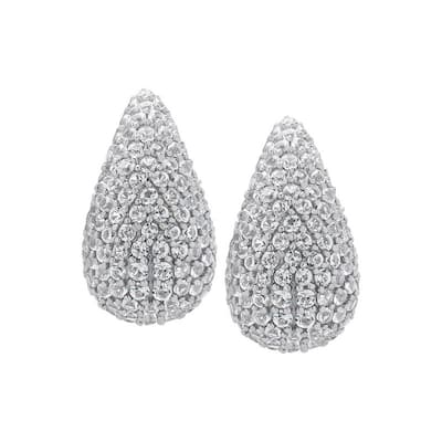 Victoria Townsend Sterling Silver Lab White Sapphire Teardrop Earrings