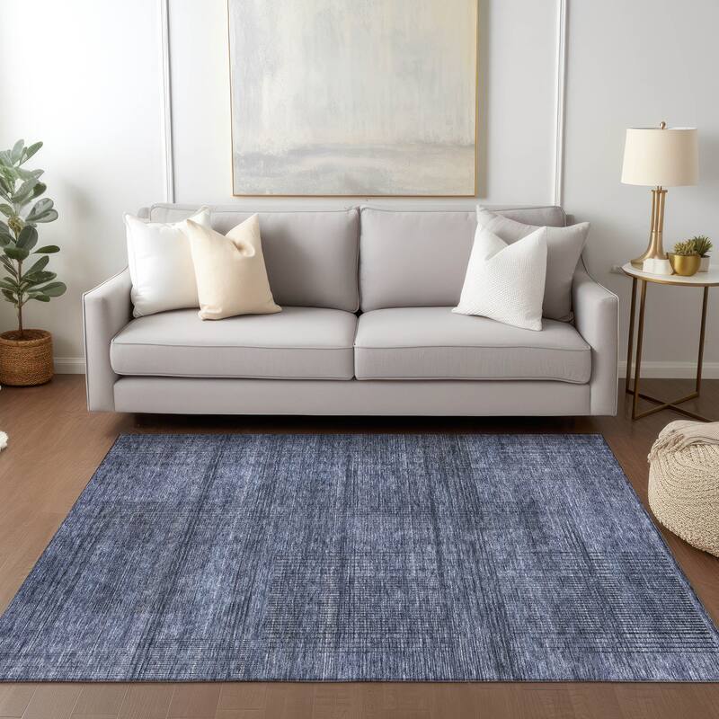 Machine Washable Indoor/ Outdoor Chantille Contemporary Imprints Rug