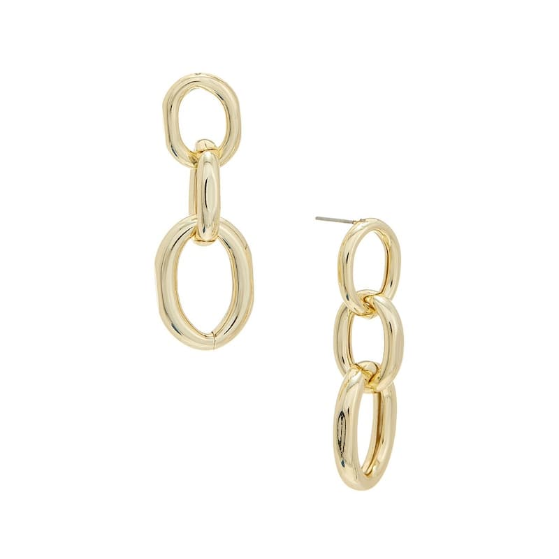 Juvell Gold Plated Brass Dangling Link Earrings - N/A