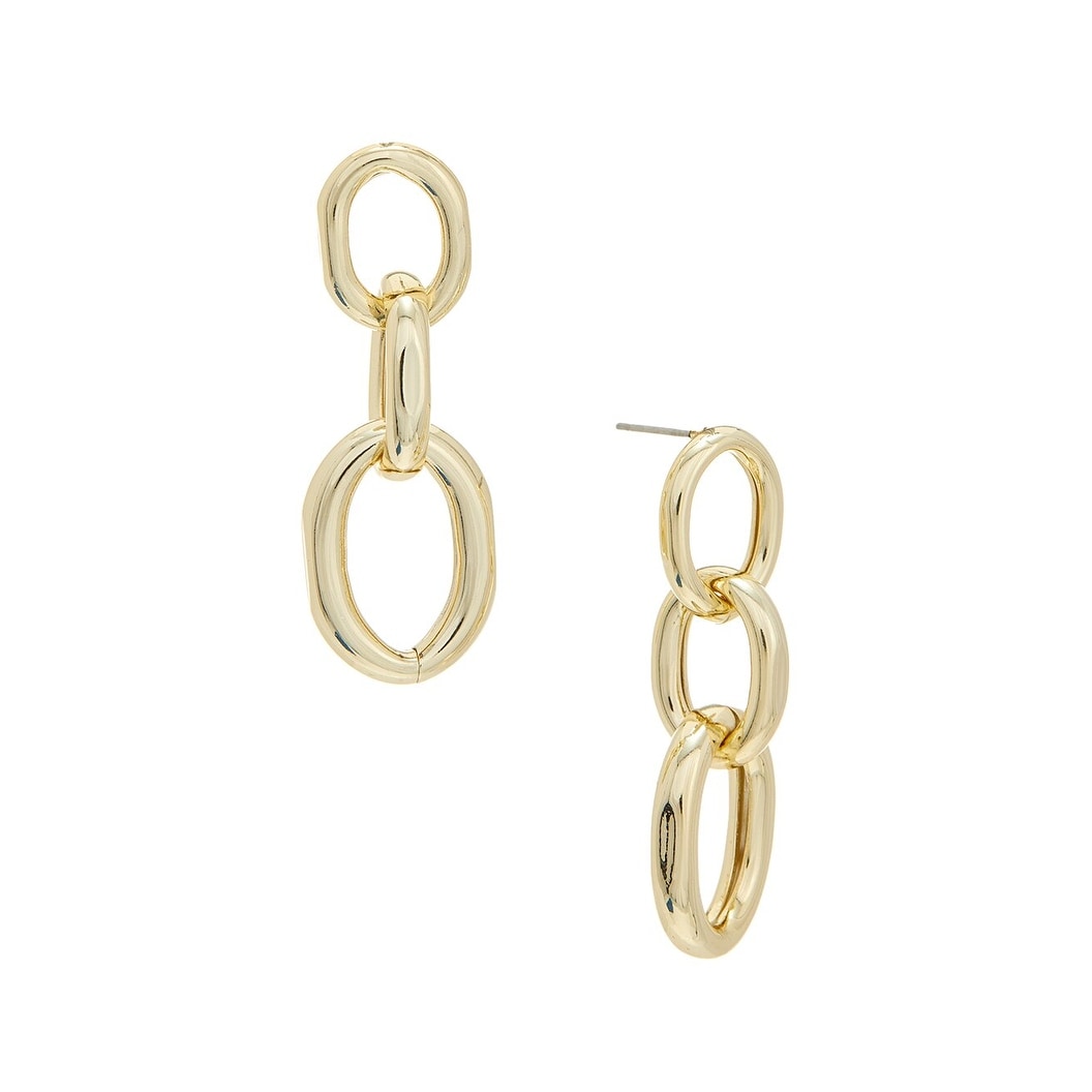 Juvell Gold Plated Brass Dangling Link Earrings - N/A