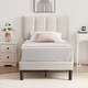 preview thumbnail 49 of 70, Kids Bed Frame, Height Adjustable Upholstered Bed, Twin Size Bed Set of 2